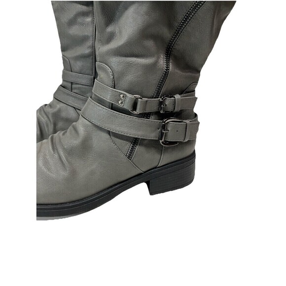 DREAM PAIRS Womens 11 Zipper Atlanta W Low Heel Buckle Riding Knee High Boot - Picture 8 of 16